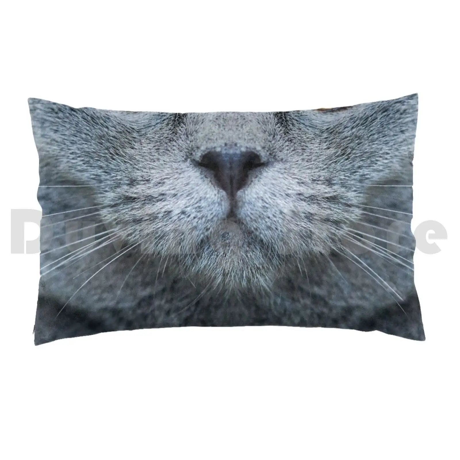 Чехол-Подушка с изображением серых кошек и лица 50x75 британский короткий взгляд