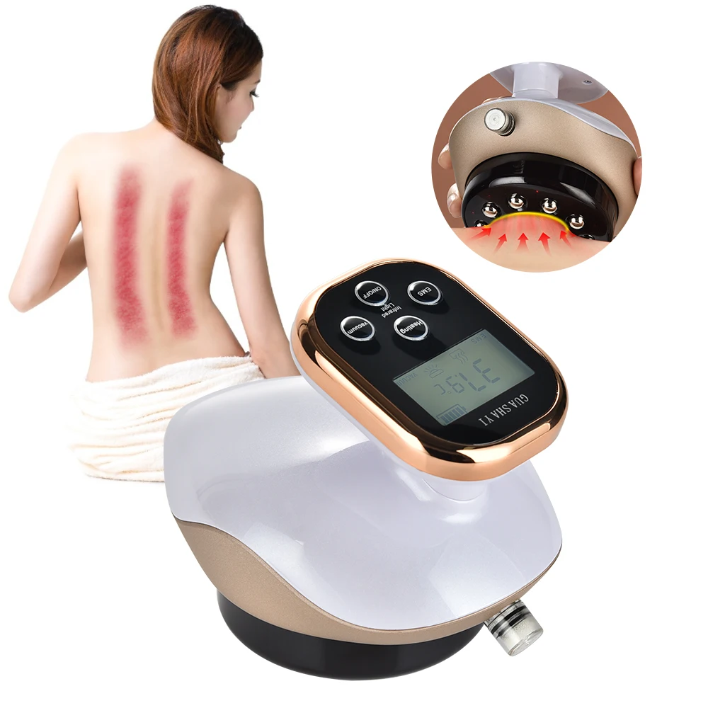 Electric Cupping Massager EMS Vacuum Suction Cups Apparatus Guasha Scraping Fat Burner Body Slimming Anti Cellulite Therapy Tool
