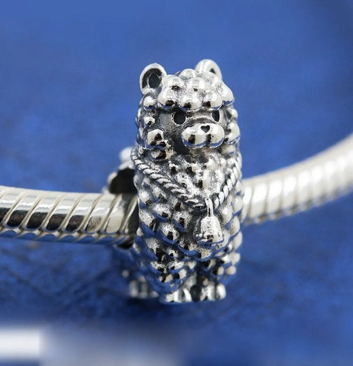

Женская серебряная пушистая подвеска-лама, бусина с животными, подходит для всех европейских ювелирных изделий Pandora, браслеты, ожерелья