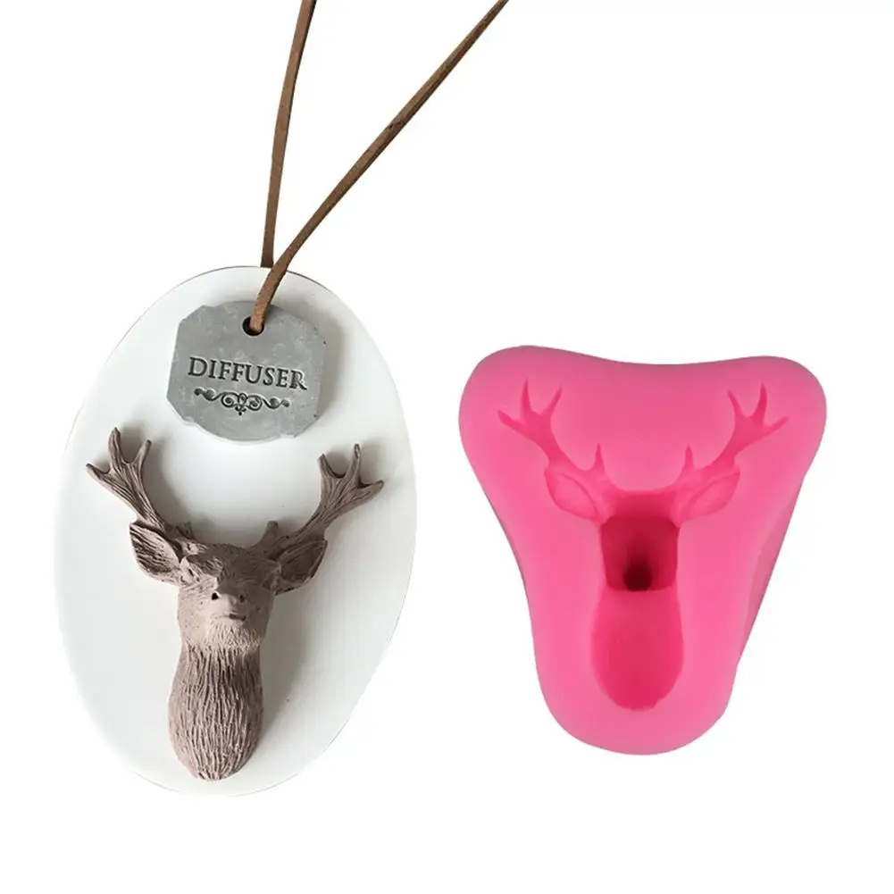 3D голова оленя Свеча Плесень Фондант формочка Инструменты для декорирования DIY