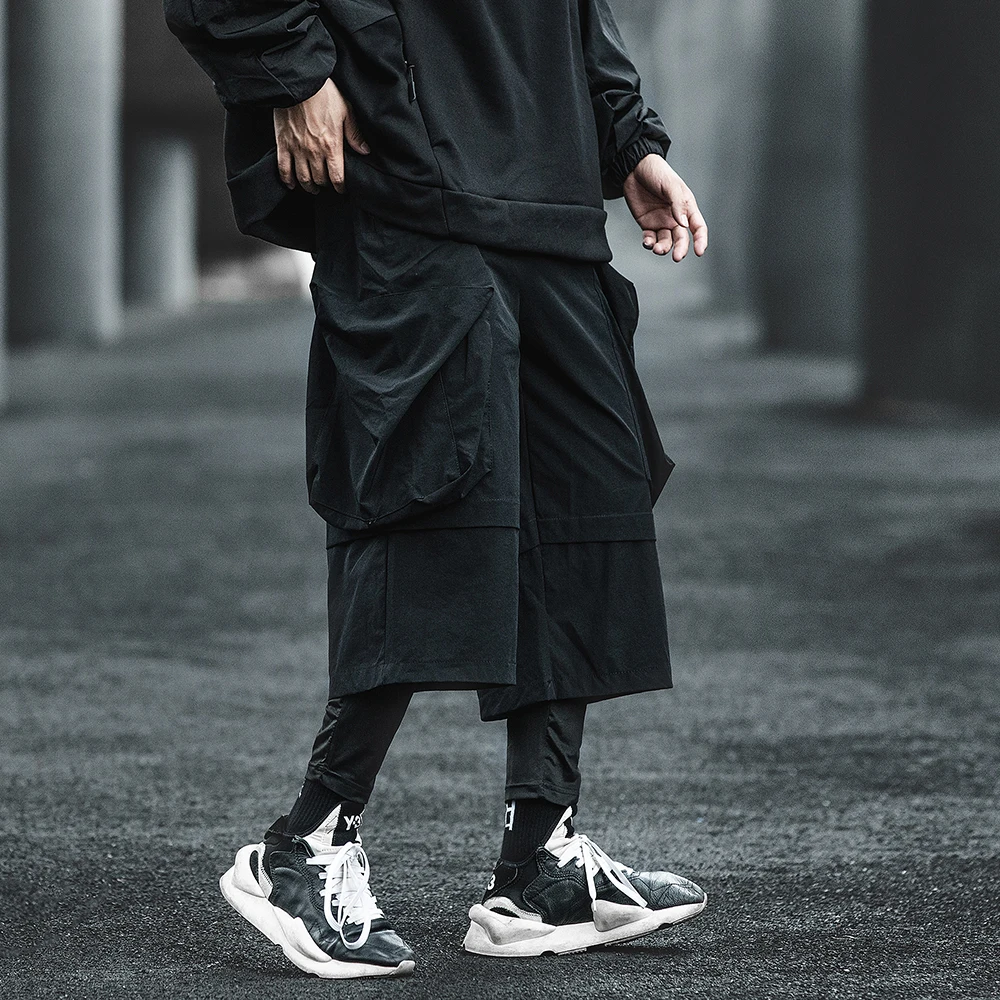 Брюки-карго Techwear мужские уличная одежда модные Джоггеры со множеством карманов