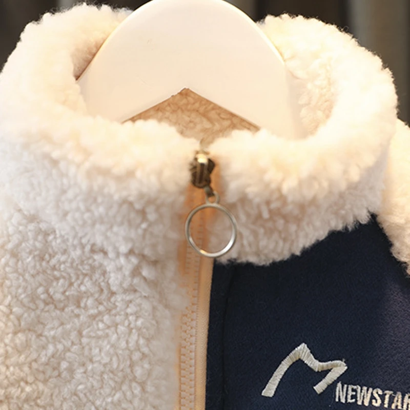 

Korean Thick Warm Lamb Wool Coat Baywell Winter Children Warm Wool Blends Outerwear 1-4 Year