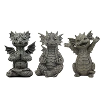 dragon statue resin zen animal yoga handmade figurine art sculptures decoration for indoor outdoor garden lawn yard decor gift