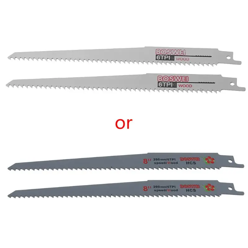 

2шт Высокоуглеродистая сталь 6TPI 200 мм сабельная пила для резки металла дерева