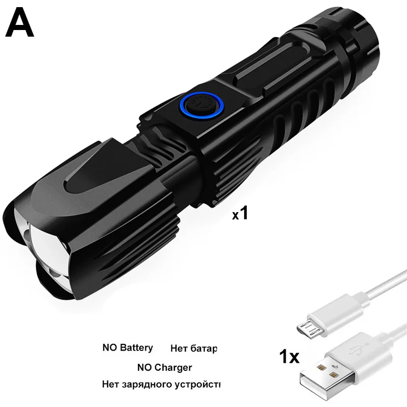 Option A-NO Battery ZK20 дропшиппинг светодиодный фонарик XHP90 масштабируемый USB Перезаряжаемый тактический фонарь 26650 батарея водонепроницаемая лампа с молотком Безопасности - Испускаемый цвет: Option A-NO Battery