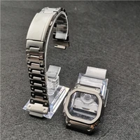 grey color watch bands modification watchband bezelcase dw5600 gw m5610 metal 316l stainless steel strap belt with tools