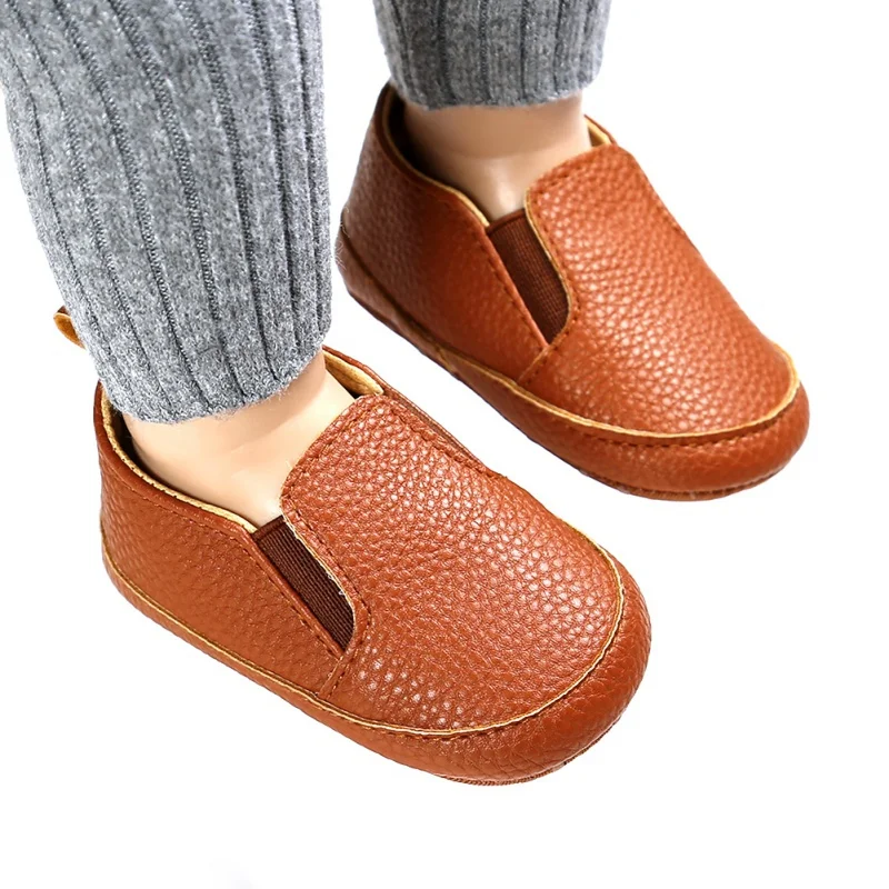 Zapatos informales de cuero Pu para beb&eacute;s, calzado para primeros pasos, 0 a 18 meses-5
