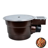 BEIJAMEI 220V Commercial Korean Electric Grill Oven Smokeless Non-Stick BBQ Stainless Steel Pan