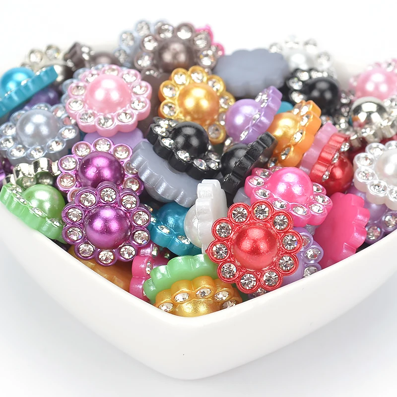 30Pcs 14mm Diy Goldr Resin Flower Decoration Crafts Flatback Cabochon Scrapbooking Fit Hair Clips Clothing Embellishments Beads | Дом и сад