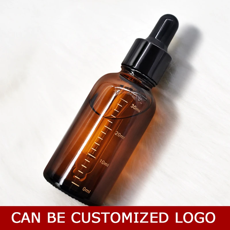 

5ml/10ml/30ml Amber Glass Refillable Dropper Bottle Can Be Customized Logo