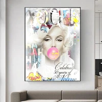 modern vogue marilyn monroe art canvas print painting classic figure wall posters and picture for living room home decor poster