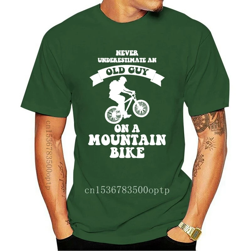 

Creature Humor Never Underestimate An Old Guy On A Mountain Bike T Shirt For Men Trend Mens Tshirts Big Sizes Fitness HipHop Top