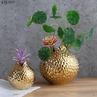 european electroplating golden ceramic vase pomegranate crafts flower arrangement living room hydroponic potted home decoration