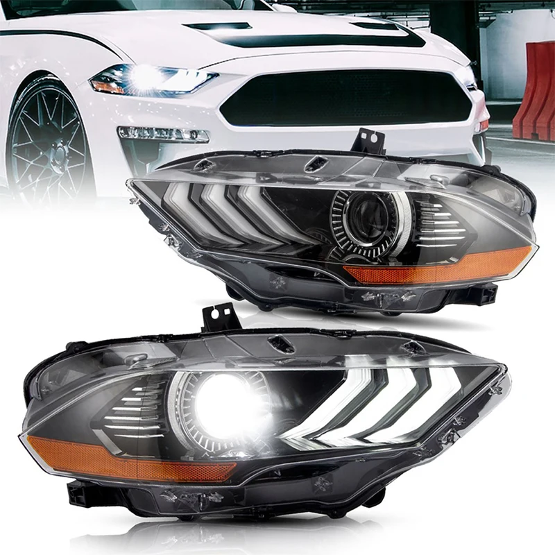 

2 шт., Автомобильные светодиодные фасветильник для Ford Mustang 2018 2019 2020 Hi