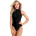 Женская одежда, сексуальный Гладкий эластичный балетный купальник, гимнастический купальник с высокой горловиной для взрослых, Цельный купальник, боди для балерины