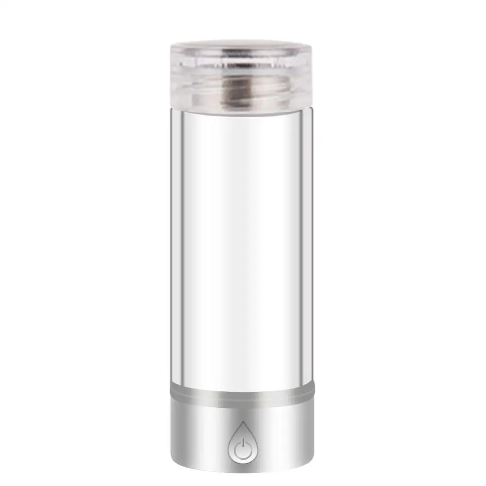 silver Yieryi SPE/PEM богатый водородный генератор воды USB перезаряжаемая Щелочная бутылка Lonizer с сливным отверстием для улучшения здоровья - Цвет: silver