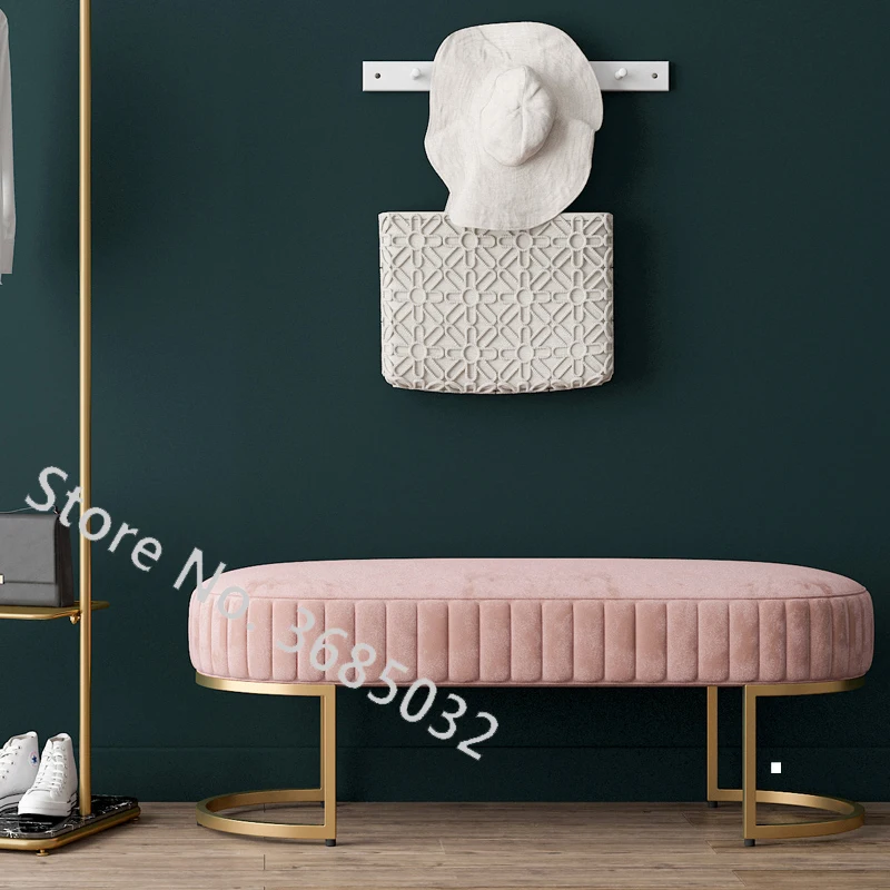 Мягкая бархатная подставка для ног женщин табуреты Пуфики прихожей обуви