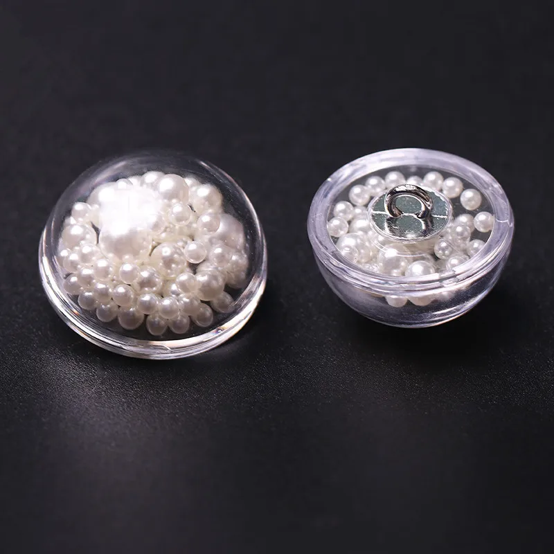 2pcs Transparent Hemisphere Pearl Buttons Light Bulb Shape Cardigan Coat Decorative Buckle Hollow button DIY Sewing Accessories|Пуговицы| |