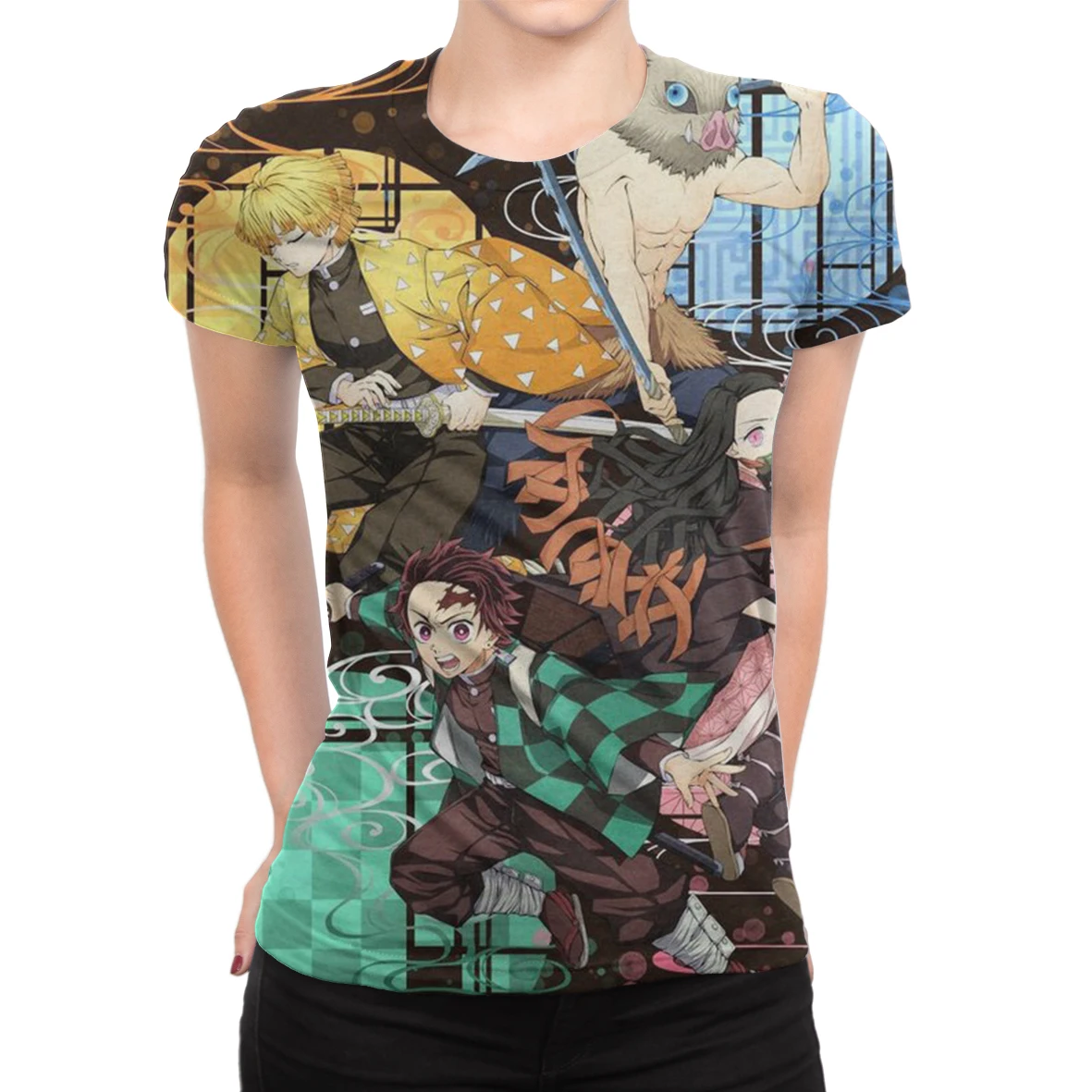 

2021 New Demon Slayer Kimetsu no Yaiba T-shirts 3D Print Girl O-Neck Short Sleeve T-Shirt Anime Funny Women Oversized T Shirt