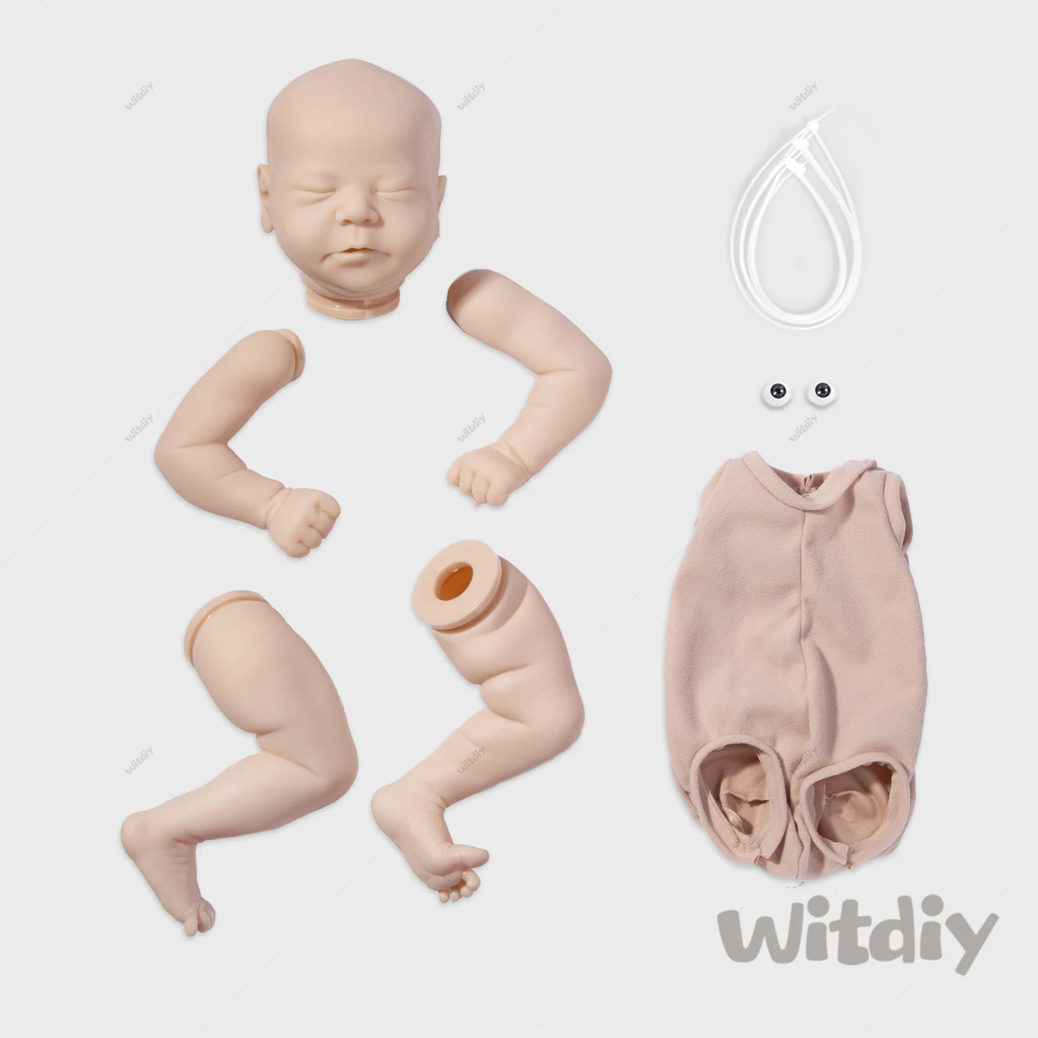 Виниловая кукла новорожденная Witdiy 50 см/19 69 дюйма Неокрашенная 2 подарка - купить