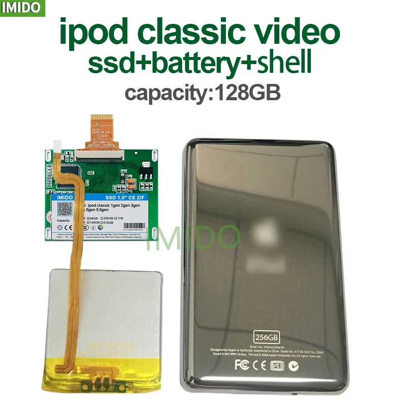 Новый SSD 128G для Ipod classic 7Gen 7th 160GB video 5th Замена MK3008GAH MK8010GAH MK1634GAL HDD жесткий диск |