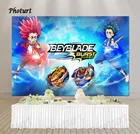 PHOTURT Beyblade фон для фотосъемки с изображением вечеринка для мальчика день рождение фон красные, синие аниме Спальня украсить Виниловый фон для фото студии реквизит
