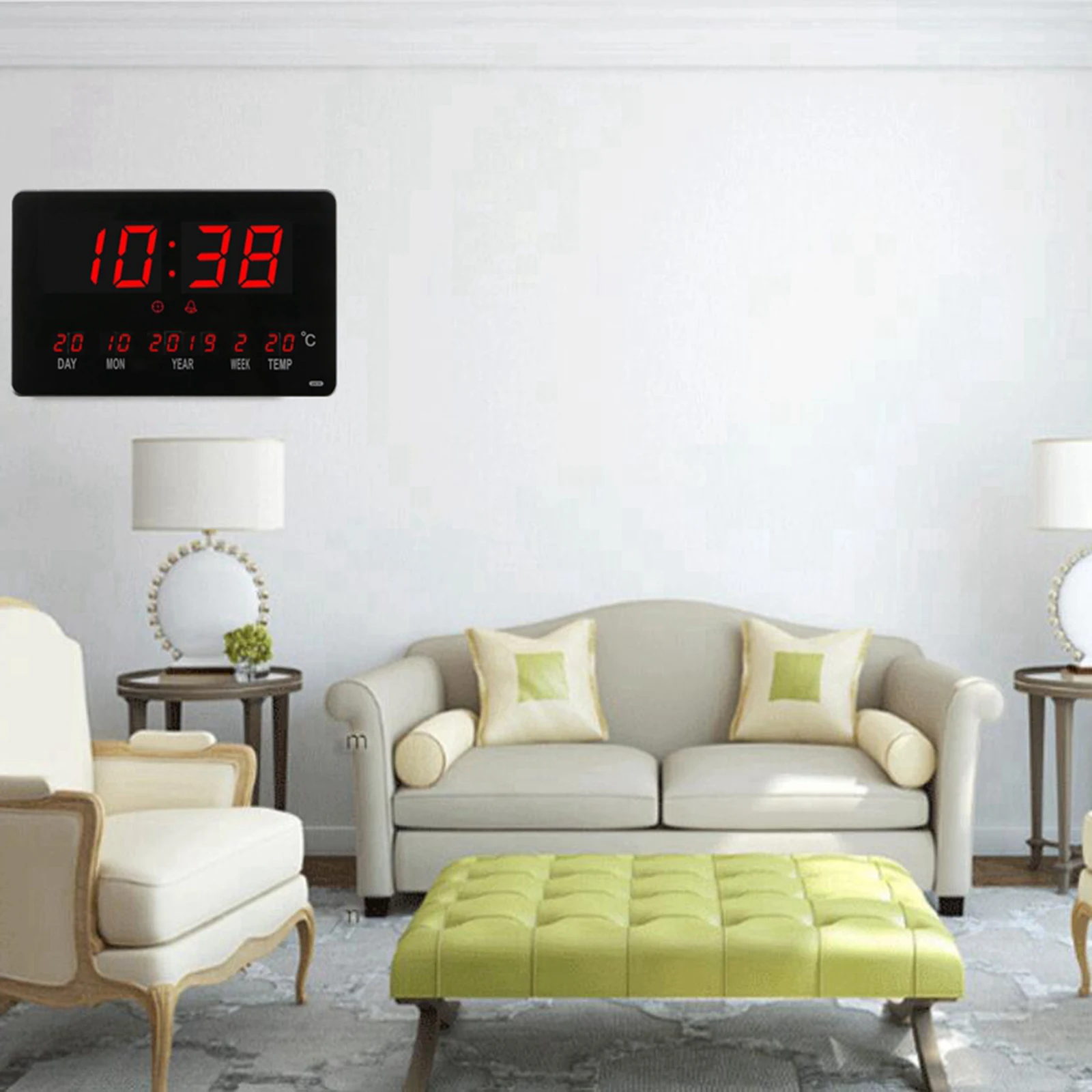 

LED Digital Alarm Clock Display Bedside Clock Easy to Read, 24 Hours Display