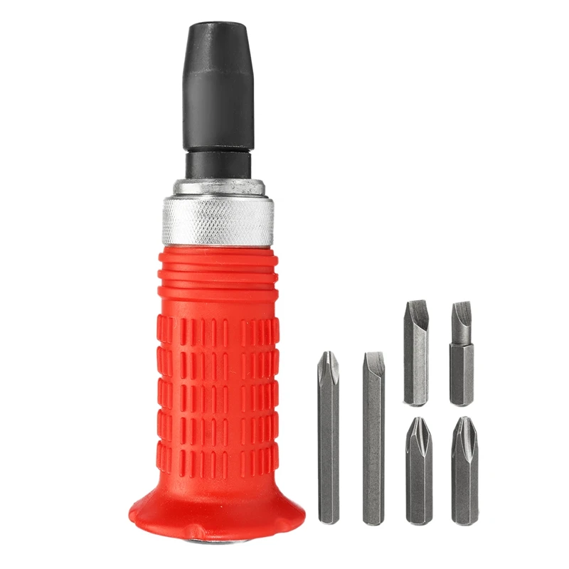 

Набор ударных отверток, комплект из 7 насадок с ручкой для тяжелых условий эксплуатации, экстрактор поврежденных винтов, Профессиональные р...