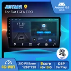 Автомагнитола 6G 128G для Fiat EGEA TIPO 2015-2018, Android 10,0, автостерео, Wi-Fi, GPS, мультимедийный плеер с IPS экраном, DPS, без DVD