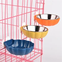 dog cat hanging feeder dish can hang stationary pet bowl durable puppy kitten water food bowls stainless steel dogs cage bowl