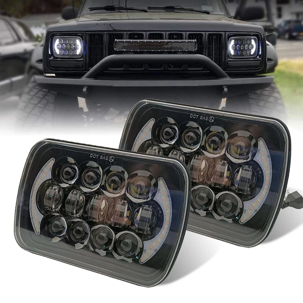 5X7 7X светодиодный светодиодная Автомобильная фара квадратный сигнал поворота