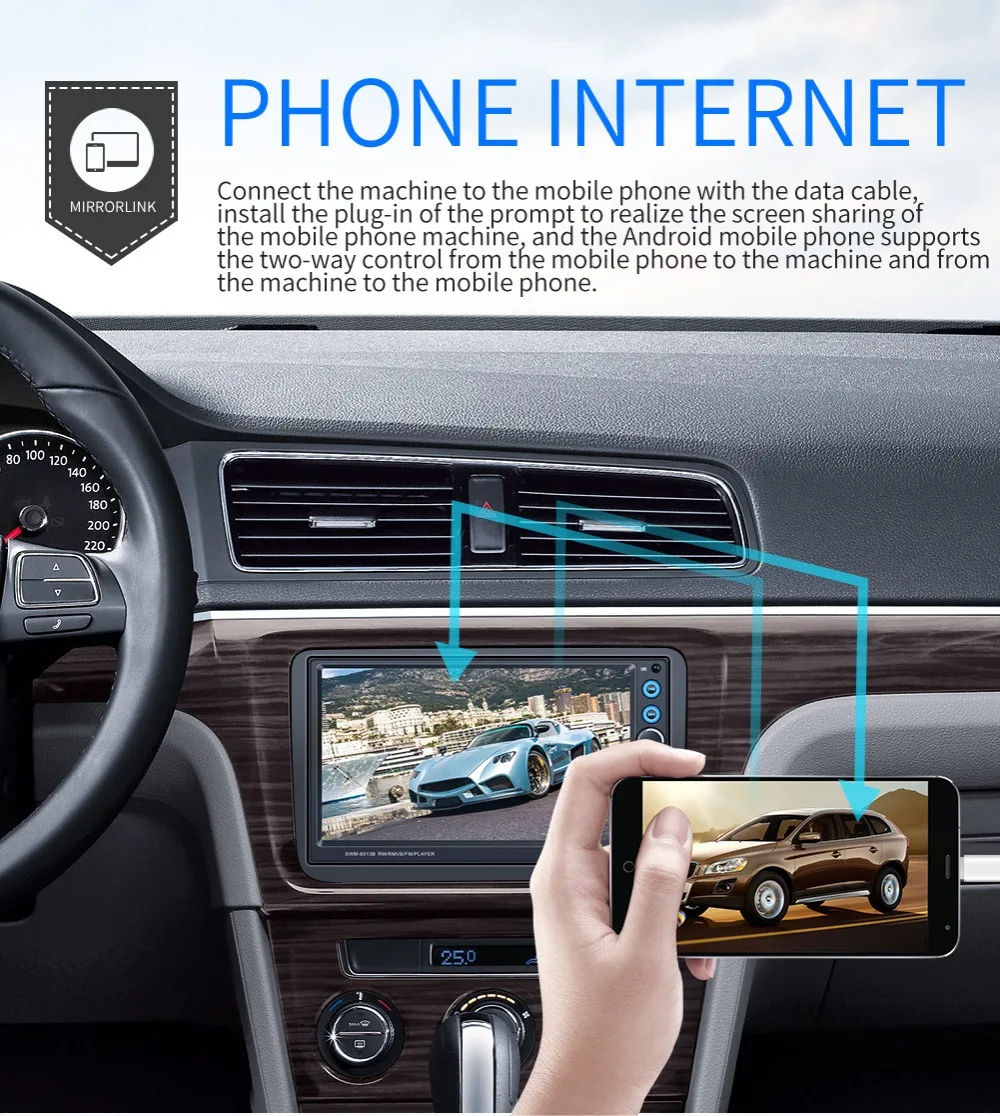 Автомобильная Радио 7 &quotHD Авторадио мультимедийный плеер 2 MP5 Din Авто аудио стерео