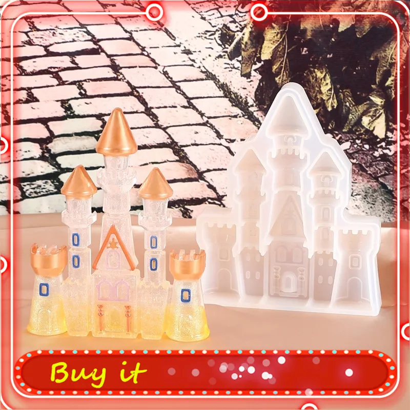 

2 Style Silicone Molds for Resin 3D Dream Castle Resin Molds Casting Epoxy Decor