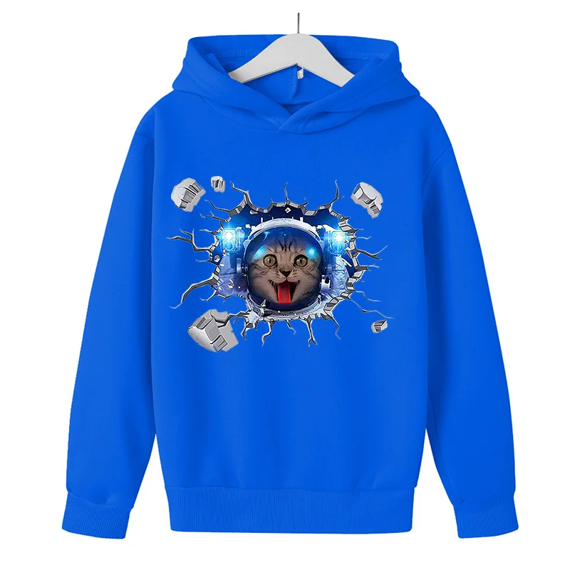 

Animal Hoodie Meow Space Cat High Quality Pop it Anime Clothes Children Jacket Baby Hoodies lnteresting Space Starry sky Outwear