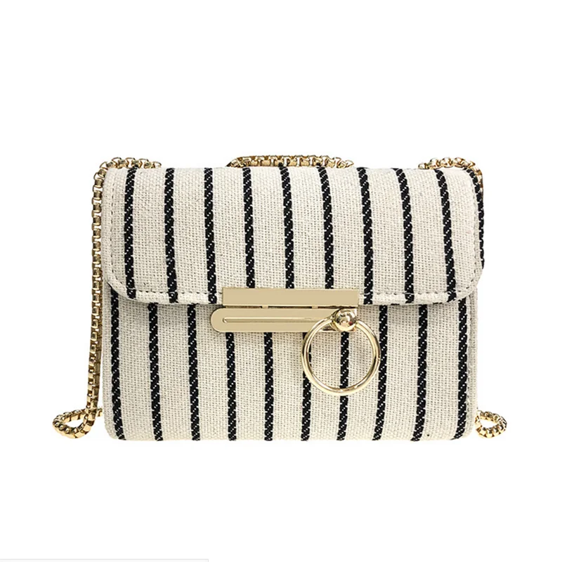 

2021 new fashion high sense small bag women's versatile texture canvas women's messenger bag foreign style chain bag casual vers