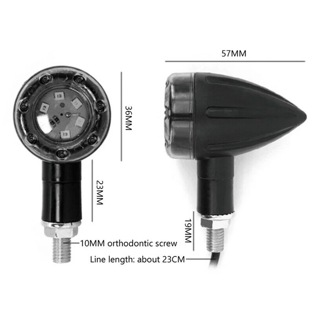 

2pcs Turn Signal lamp Accessories LED Motorcycle 12V ABS Shell Brake Lamp