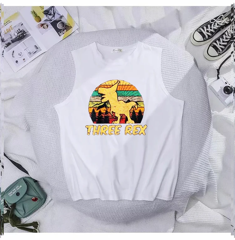 Три Рекс 3rd майка подарки на день рождения третьей динозавр 3 года женская одежда