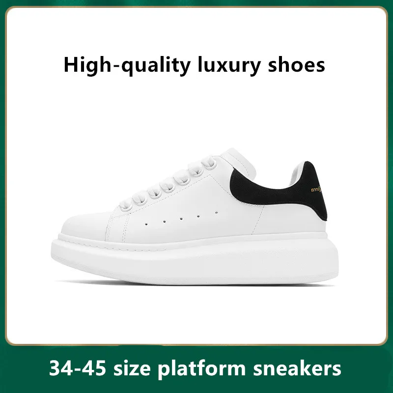 Luxury Mcqueen Shoes for Women and men shoe Brand Design Alexander White Chunky Sneakers Female Vulcanize Shoes Plus Size  34-45