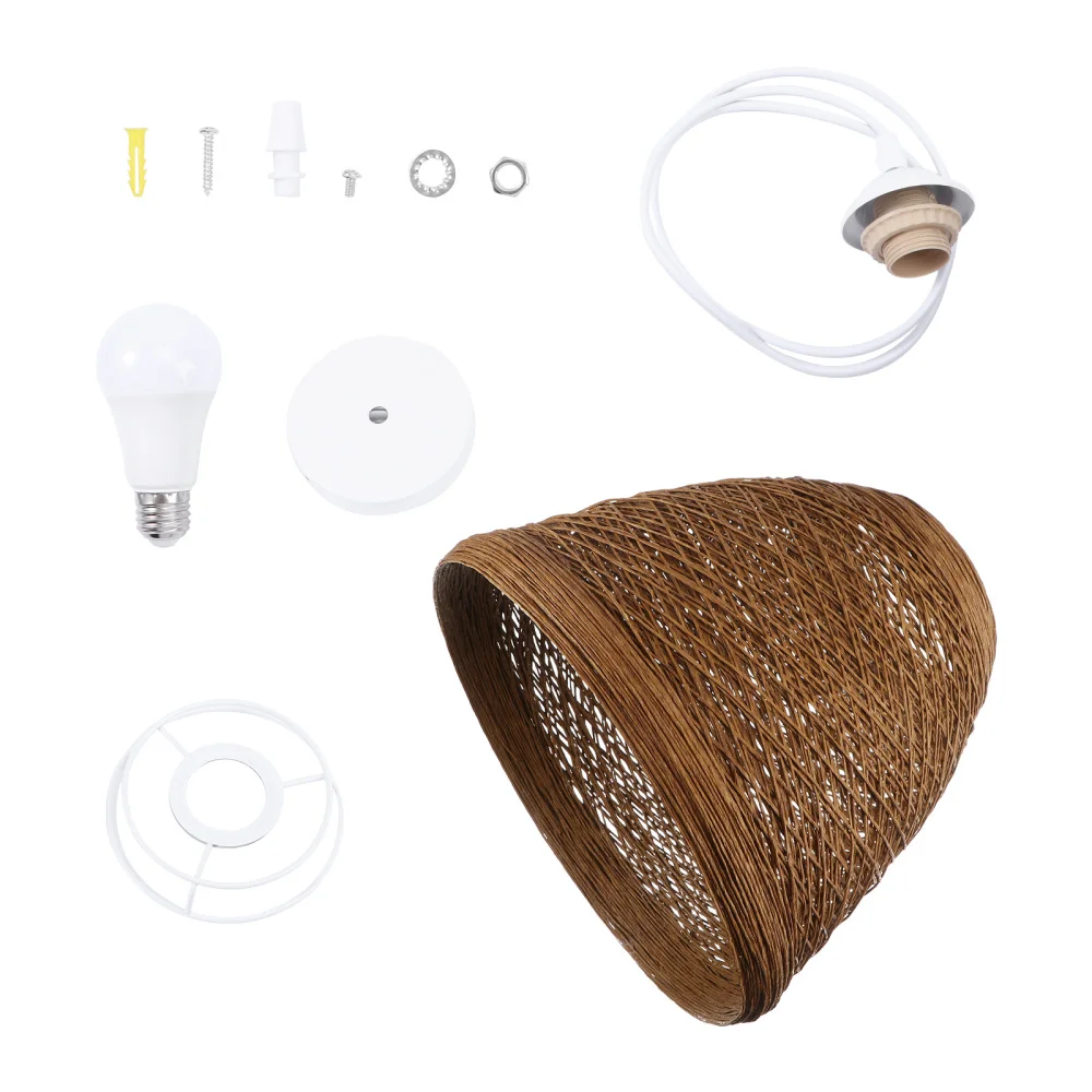 

Idyllic Style Pendant Light Rattan Woven Ceiling Lamp Hanging Light