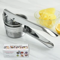3 in 1 stainless steel potato press with side hole creative kitchen gadget manual juicer