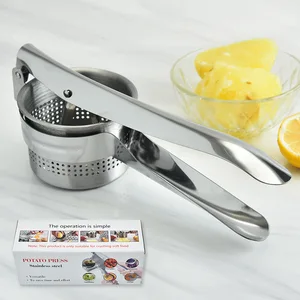 3 in 1 stainless steel potato press with side hole creative kitchen gadget manual juicer free global shipping