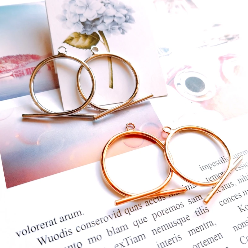 6 шт. медные круглые металлические серьги с покрытием из Японии и Южной Кореи |