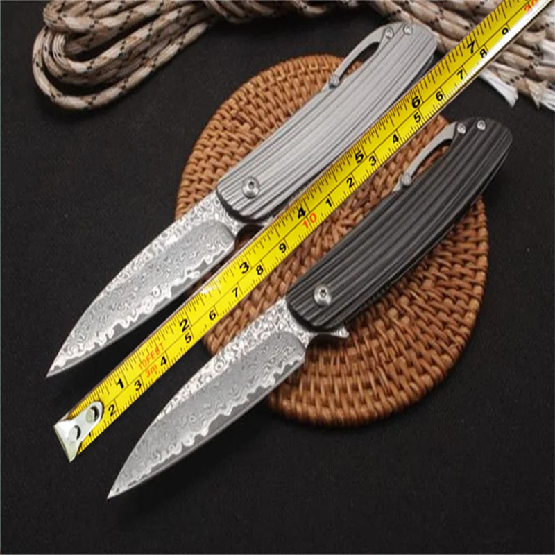 Складной нож новая версия скорпиона (Дамасская сталь) острые лезвия походный