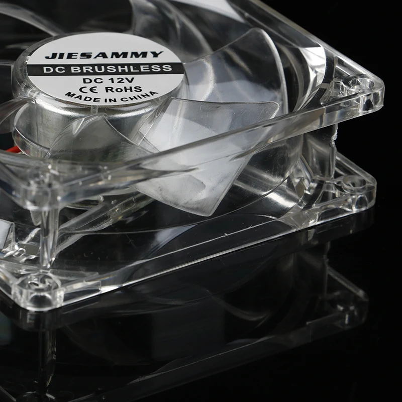 1Pcs Good Quality 80mm DC 12V 4Pin Transparent Cooling Fan PC Computer Case Brushless |