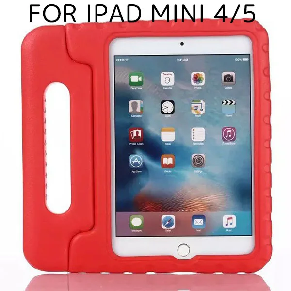 Mini 45 Red Fundas для IPad Mini 4 чехол для детей роскошный EVA пены Стенд противоударный чехол для Apple IPad Mini 5 1 2 3 retina с ручкой - Цвет: Mini 45 Red