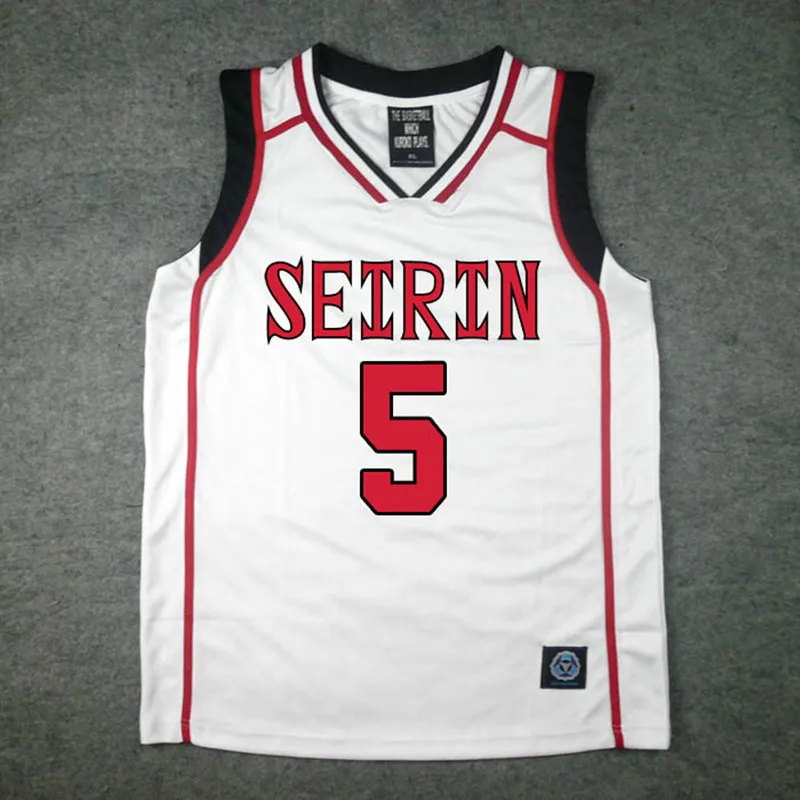

Anime Kuroko No Basuke SEIRIN Iduki Shun 5# Basketball Jersey Cosplay Style 2