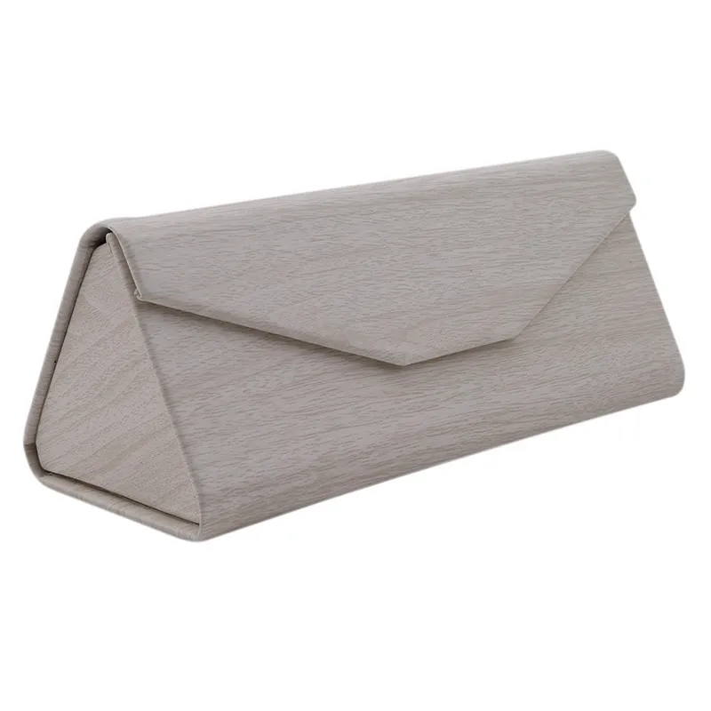 

5 Colors New Foldable Triangular Glasses Case Portable Leather Case for Glasses Eyeglass Sunglasses