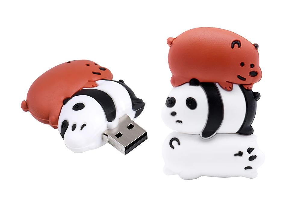 JASTER флеш-диск USB 2,0, милая мультяшная Флешка с тремя медведями, флешка, 4 ГБ, 16 ГБ, 32 ГБ, 64 ГБ, животный U диск