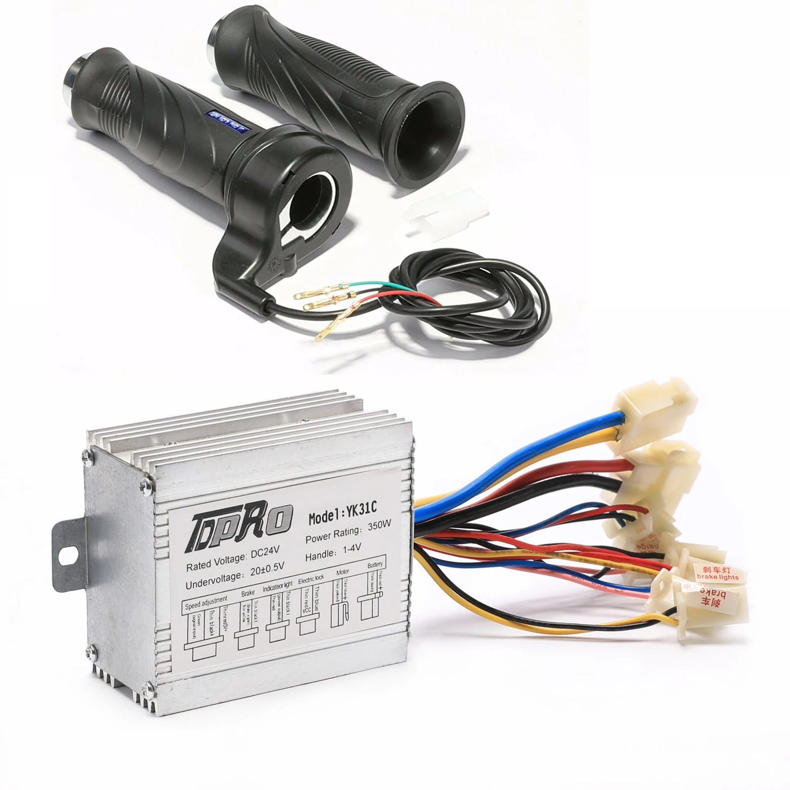 DC 350 Вт 24 В комплект регулятор скорости и поворотный дроссель для скутера Ebike