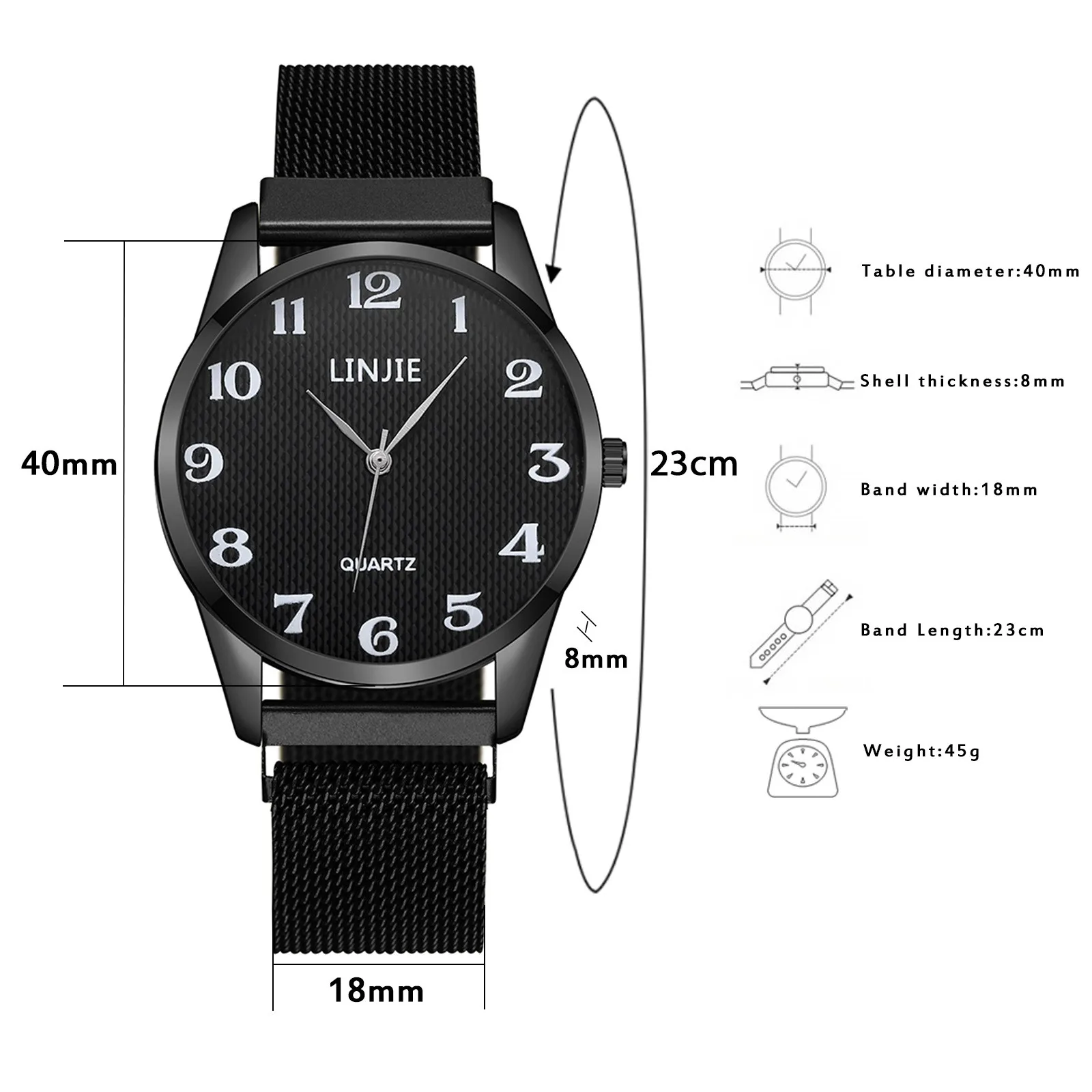 

Golden Mesh Watches For Men Stainless Steel Strap Quartz Watch Male Montre Homme Relogio Masculino Zegarek MSki Clocks